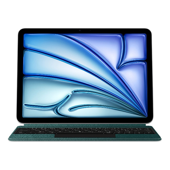 Billentyűzet tok iPad Air 13" 2024, Magnetic Keyboard Touchpad, zöld