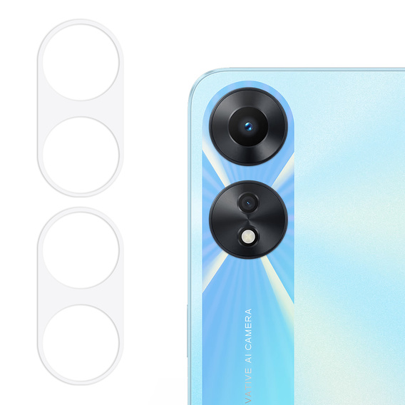 2x ERBORD edzett üveg a kamera számára, hogy Oppo A78 5G, átlátszó