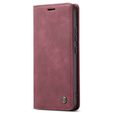 CASEME tok Xiaomi 12T / 12T Pro, Leather Wallet Case, piros