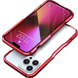 Teletok LUPHIE iPhone 13 Pro-hoz, Armor Bumper, piros