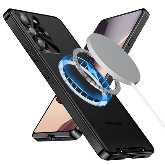 Kameravédő tok Samsung Galaxy Note 20 Ultra, CamShield MagSafe, átlátszó / fekete