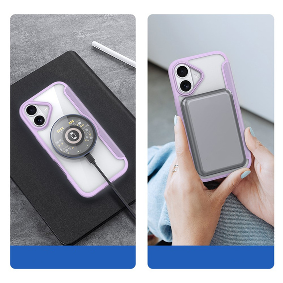 Dux Ducis tok iPhone 17-hez, Skin X Pro, patenttal, MagSafe-hoz, lila