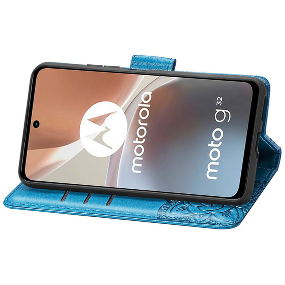 Pattintható tok a Motorola Moto G32, Butterfly, kék