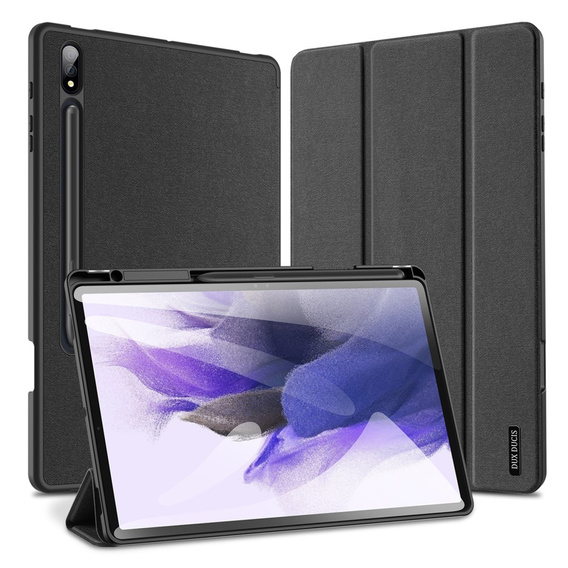 Tok Samsung Galaxy Tab S9+ 12.4"-hoz, Dux Ducis Domo, fekete