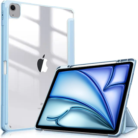 Tok iPad Air 13" 2025/2024 (7/6 gen.), Smartcase Hybrid, tolltartó résszel, kék