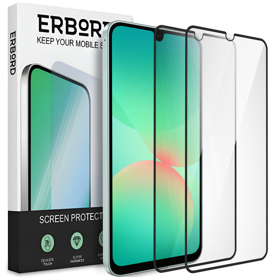 2x edzett üveg ERBORD 3D a Samsung Galaxy A26 5G teljes képernyő
