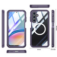 Tok Samsung Galaxy A16-hoz, Shockproof, üveggel, MagSafe-hoz, lila