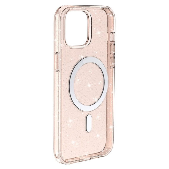 Tok iPhone 14 Plus, Glittery, MagSafe-hoz, arany