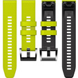 Szilikon pánt Garmin Fenix 7 / Forerunner 965 / 955 / 945 / 935, sárga / fekete