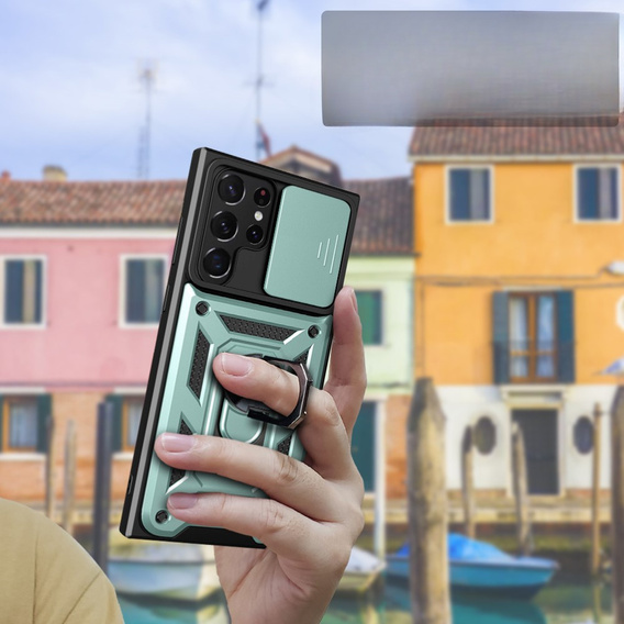Telefontok a Samsung Galaxy S23 Ultra, CamShield Slide, zöld