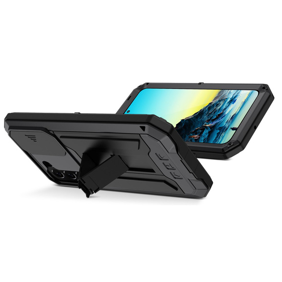 Páncélozott tok a Samsung Galaxy S22, R-JUST CamShield Slide, fekete