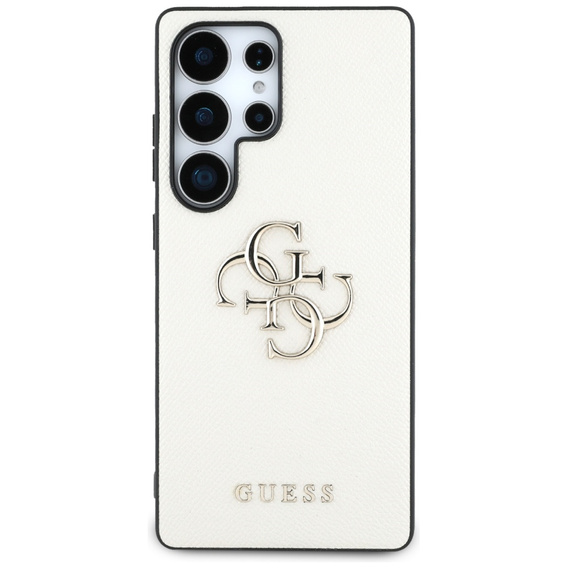 GUESS Telefontok a Samsung Galaxy S25 Ultra, 4G Big Metal Logo, bézs színű