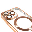 Tok iPhone 14 Pro-hoz, Electro MagSafe, arany + üveg a képernyőhöz