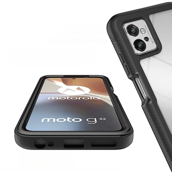 Tok Motorola Moto G32 készülékhez, Shockproof, fóliával, fekete