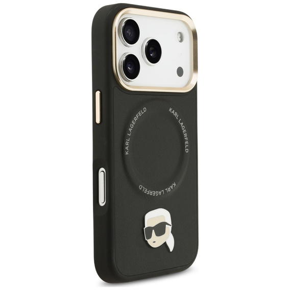 Karl Lagerfeld Big Strap Karl fém logós MagSafe tok iPhone 17 Pro készülékhez