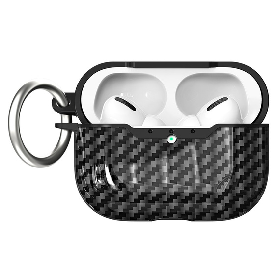 Szénszálas textúrájú TPU tok az AirPods Pro 3 készülékhez