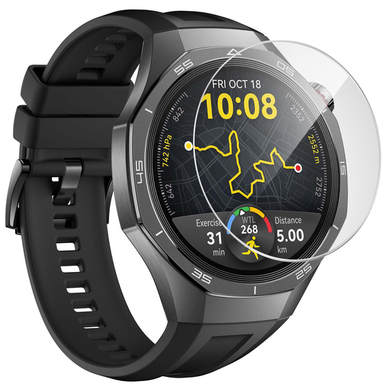2x ERBORD edzett üveg a Huawei Watch GT 5 Pro 46mm-es órájához, rögzítőkerettel