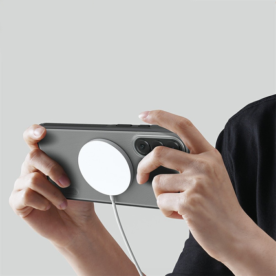 NILLKIN Frosted Shield Pro MagSafe tok Samsung Galaxy A57 5G készülékhez, átlátszó/fekete