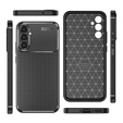 Szilikon tok a Samsung Galaxy A17 5G készülékhez, kameravédelemmel, fekete színben