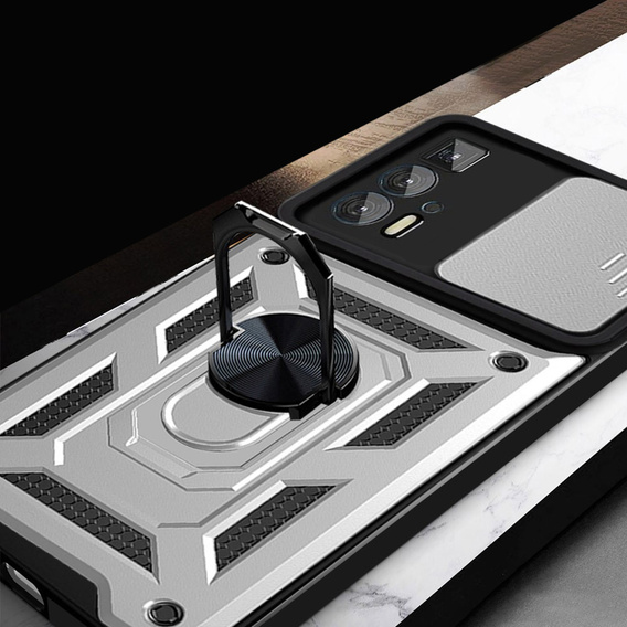 Telefontok a Motorola Edge 20 Pro, CamShield Slide, ezüst