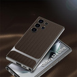 Telefontok a Samsung Galaxy S24 Ultra, GKK Woven Leather, kávé