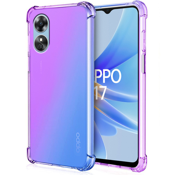 Tok Oppo A17, Gradient Dropproof, Lila / kék