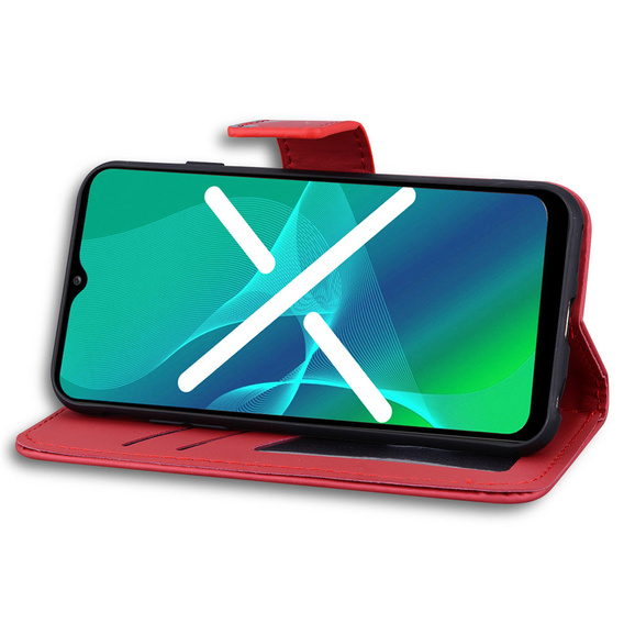 Pattintható tok a Xiaomi Redmi Note 8 Pro, Wallet Cat, piros