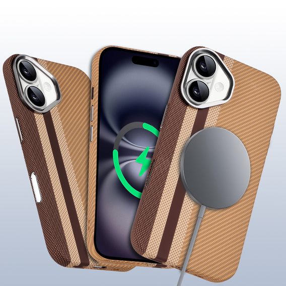 Tok iPhone 16, Carbon Fiber MagSafe, sárga