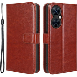 Pattintható tok a Huawei Nova 11i, Crazy Horse Wallet, barna