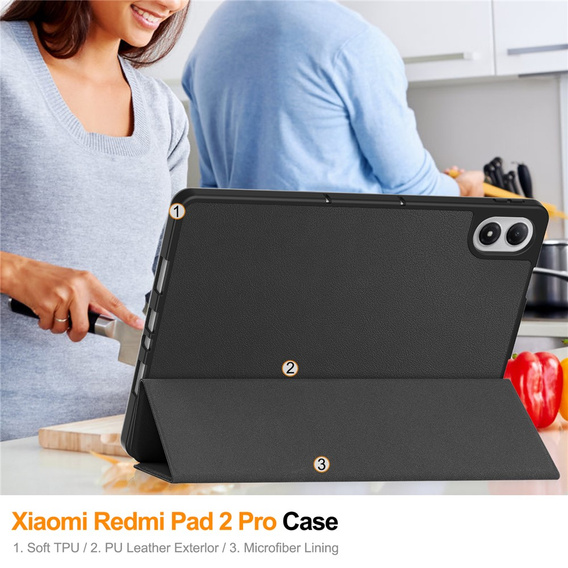 Smartcase flip tok a Xiaomi Redmi Pad 2 Pro készülékhez