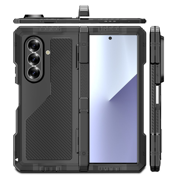 Páncélozott alumínium tok állvánnyal és tolltartóval Samsung Galaxy Z Fold7 5G készülékhez