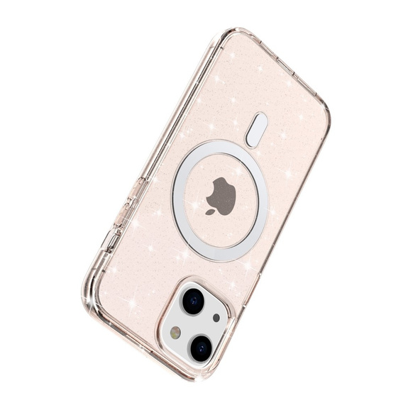 Tok iPhone 14 Plus, Glittery, MagSafe-hoz, arany