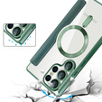 Pattintható tok a Samsung Galaxy S25 Ultra, RFID Wallet MagSafe CamShield, zöld