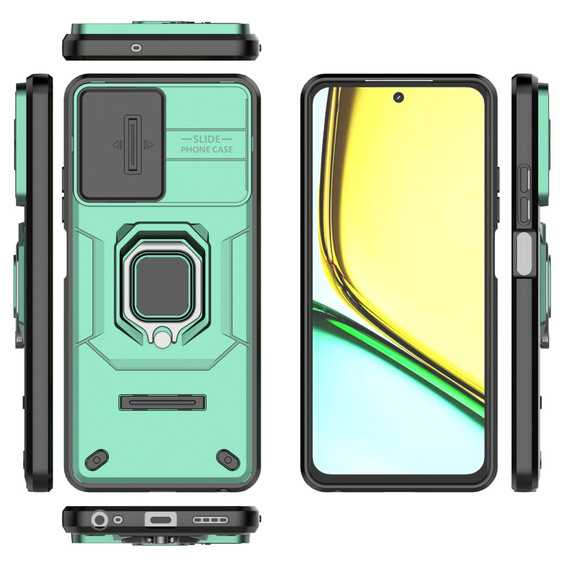 Telefontok a Realme C67 4G, KickStand Camera Lens, zöld