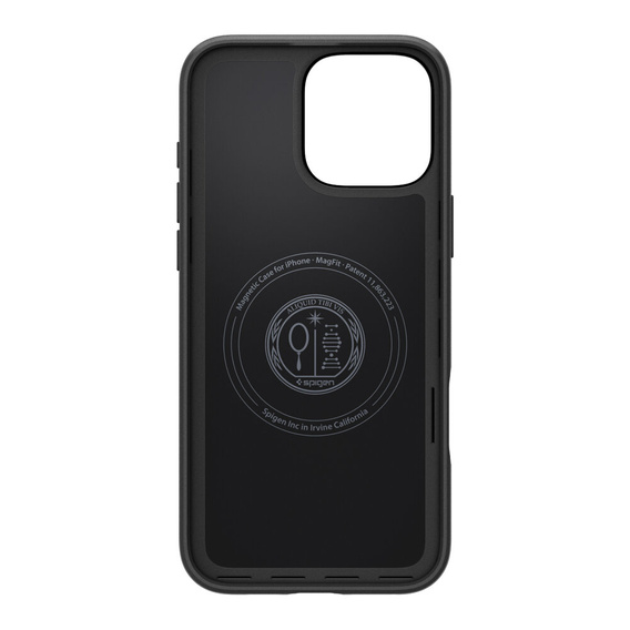 Spigen tok iPhone 16 Pro Max készülékhez, Thin Fit Mag, fekete + 9H edzett üveg