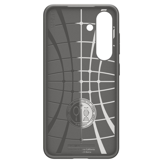 A Spigen tok Samsung Galaxy S25, Liquid Air, fekete + 9H edzett üveghez