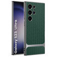 Telefontok a Samsung Galaxy S23 Ultra, GKK Woven Leather, zöld