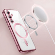 Tok Samsung Galaxy S25-hoz, Electro MagSafe, rózsaszín rose gold + üveg a képernyőhöz