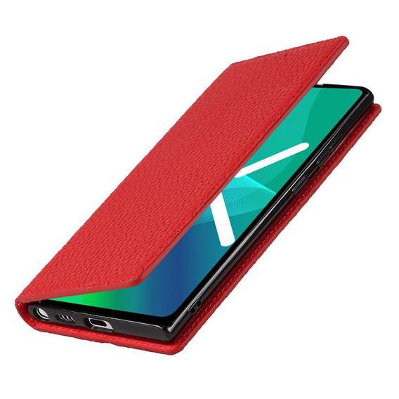 Bőr tok a Samsung Galaxy S22, ERBORD Grain Leather, piros