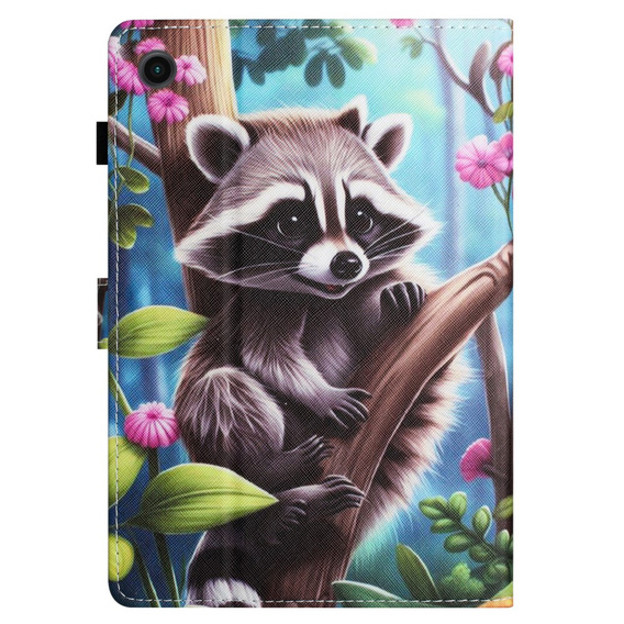 Tok Lenovo Tab M10 10.1 Gen 3, pánttal, raccoon