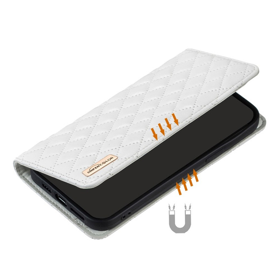 Pattintható tok a Samsung Galaxy A54 5G, Wallet, BINFEN COLOR, fehér