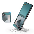 Tojás Samsung Galaxy Z Flip7 FE / Z Flip6, CASEME Litchi Leather, zöld