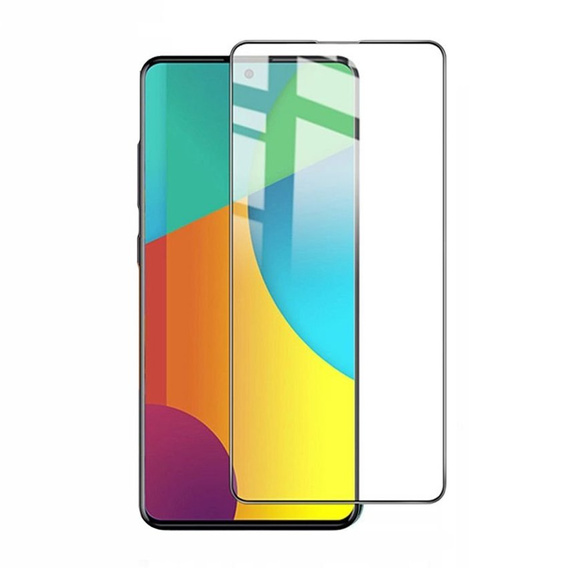 Mocolo Full Glue edzett üveg a következőkhöz Samsung Galaxy A71, fekete keret