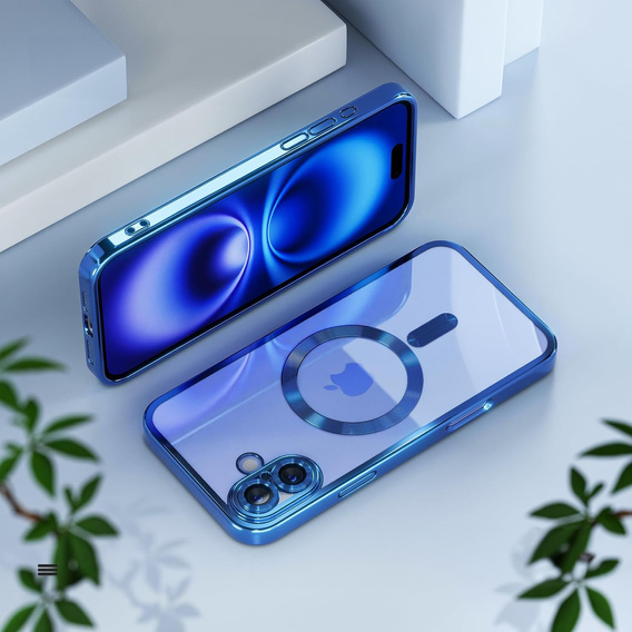 Tok iPhone 16-hoz, Electro MagSafe, kék + üveg a képernyőhöz