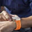 Szilikon szíj Apple Watch 1/2/3/4/4/5/6/7/8/SE/ULTRA 42/44/45/49MM órához, narancs színű