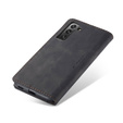 CASEME tok Samsung Galaxy S22+ Plus 5G, Leather Wallet Case, fekete
