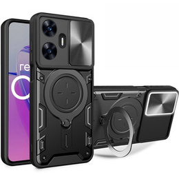 Páncélozott tok Realme C55, CamShield Slide, fekete