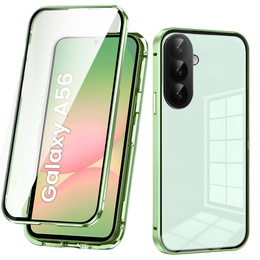 Tok Samsung Galaxy A56, Magnetic Dual Glass, zöld