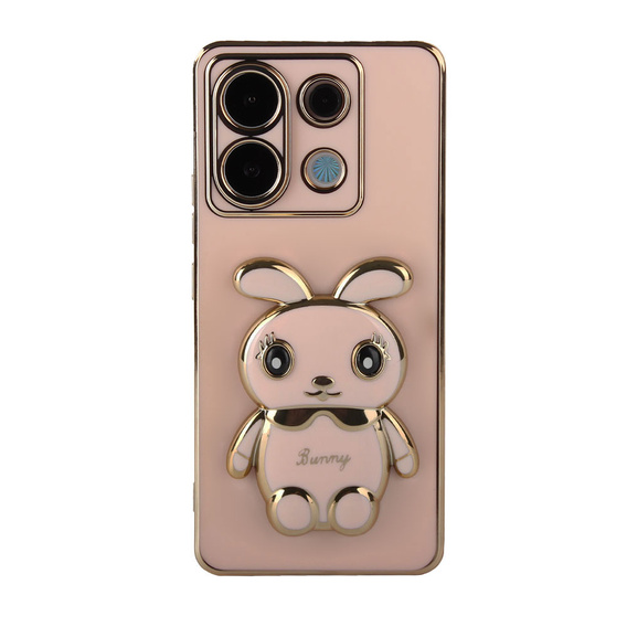 Tok Xiaomi Redmi Note 13 Pro 5G, Rabbit, rózsaszín + Edzett üveg 9H