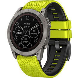 Szilikon pánt Garmin Fenix 7 / Forerunner 965 / 955 / 945 / 935, sárga / fekete